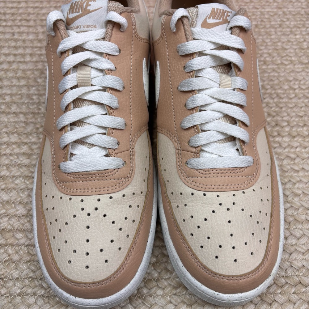 Nike Court Vision Low Sanddrift Sail Hemp Sneakers Men’s 10 With Box - Picture 9 of 13